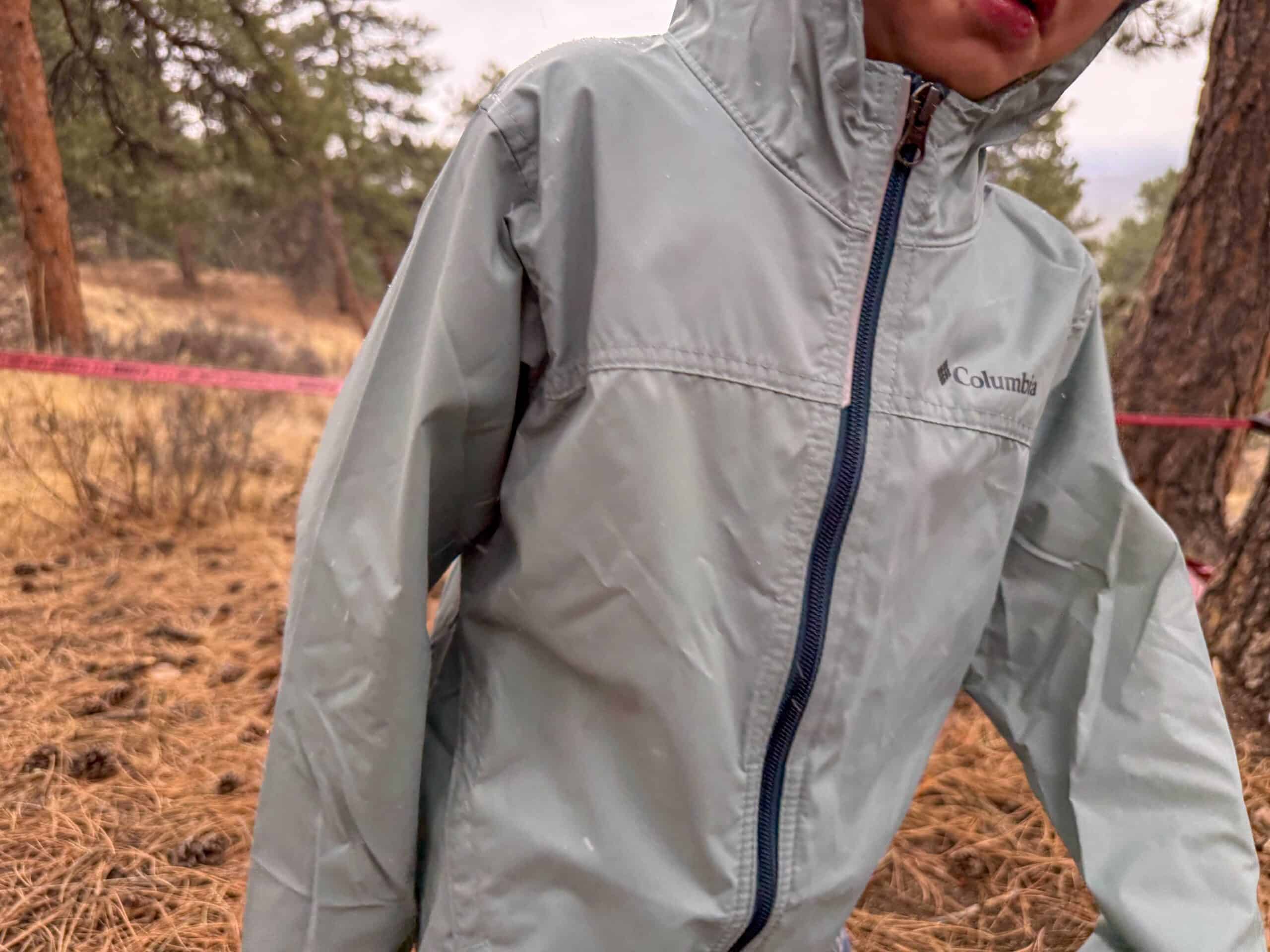 boy in grey glenmaker rain jacket